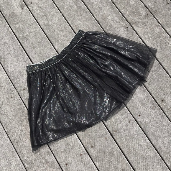 Decree Dresses & Skirts - Black Shiny Circle Skirt